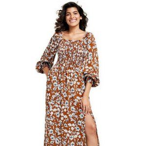 La Ligne x Target Floral Smocked Bodice Midi Dress